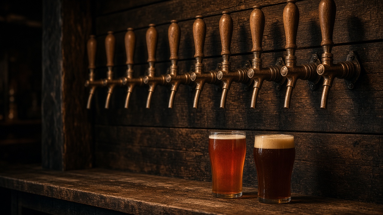 Tap handles — ask the family and the ABV before a second pour